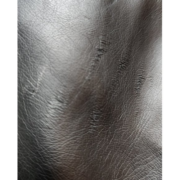 LAUREN RALPH LAUREN Faux Leather Front Panel Stretch Leggings Ankle Zip 4 Petite - Picture 7 of 8